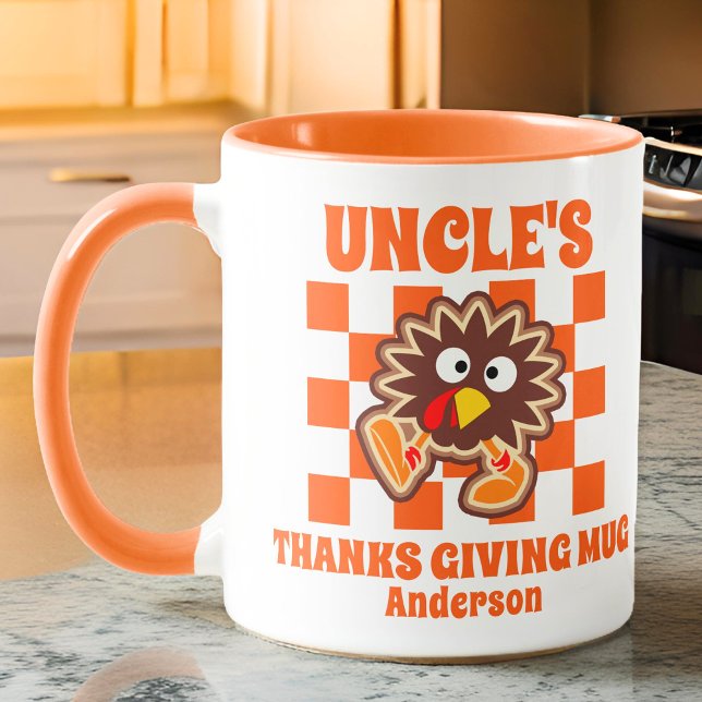 Caneca Ação de Graças do Tio Personalizado (Criador carregado)