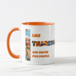 Caneca Ação de Graças e Talvez Cinco Pessoas