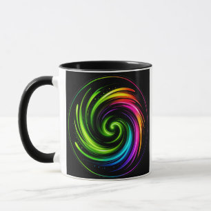 Caneca Acento de Redemoinho de Arco-Íris de Vórtice de En
