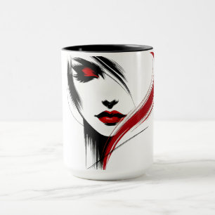 Caneca Acento Vermelho Metálico Mulher