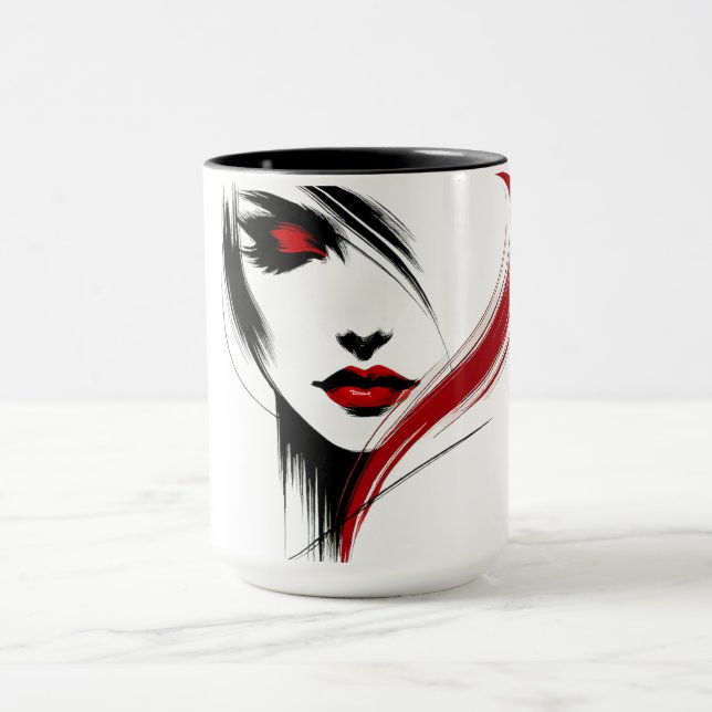 Caneca Acento Vermelho Metálico Mulher (Centro)