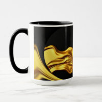 Achempong Líquido Dourado Opulento Arte Monocromát