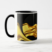 Achempong Líquido Dourado Opulento Arte Monocromát