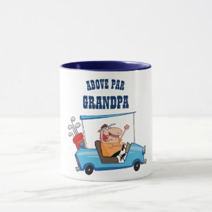 Caneca Acima do PAR GRANDPA - Golfe Avô Golfer engraçad