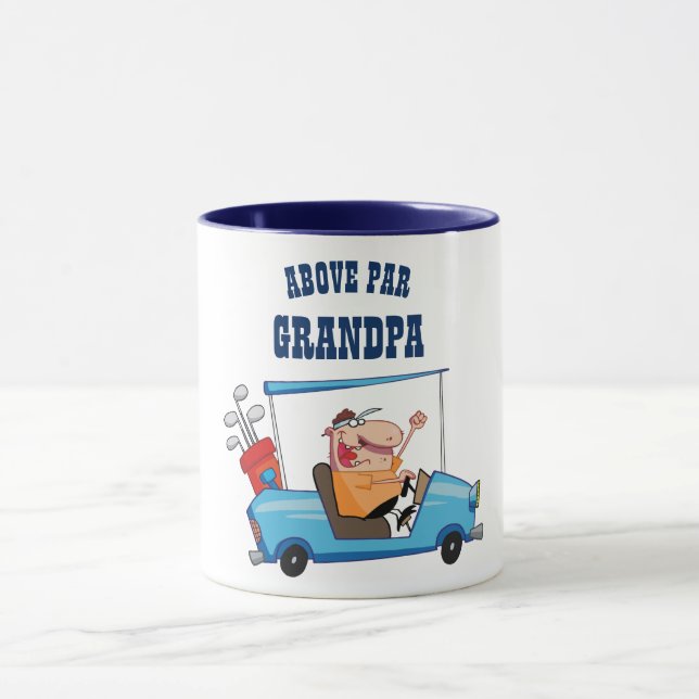 Caneca Acima do PAR GRANDPA - Golfe Avô Golfer engraçado (Centro)