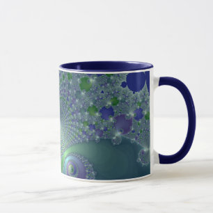 Caneca Aço Azul - Mug Fractal