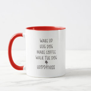 Caneca Acordar, Cachorro Hug... Molho de café vermelho br