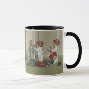 Caneca Acordar Sua linda ilustração infantil de Natal