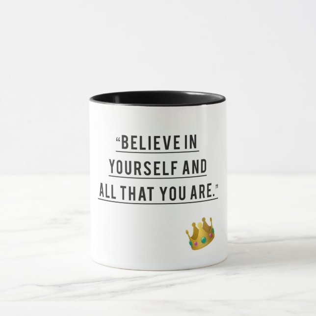 Caneca Acredite e alcance - Mug Inspiracional (Centro)