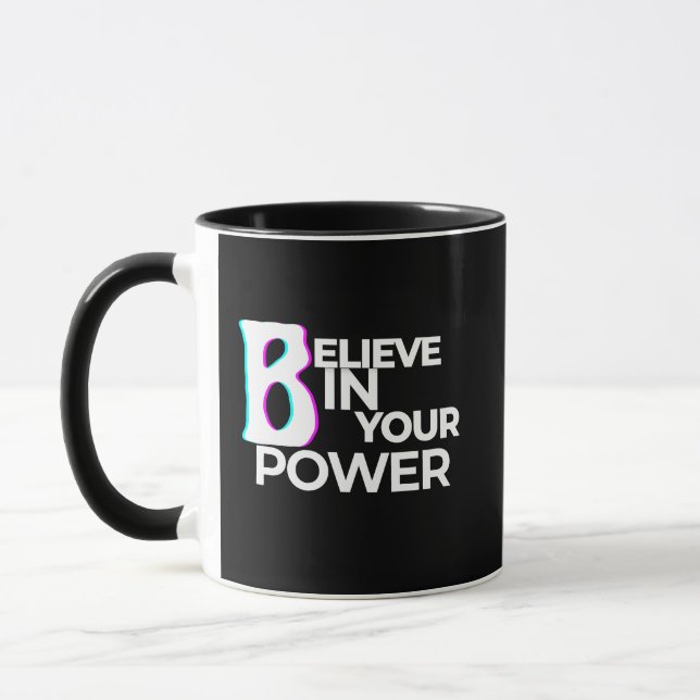 Caneca Acredite em Seu Poder Confiança Motivação (Esquerda)