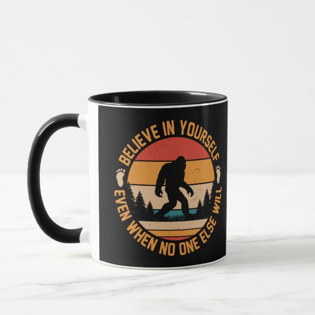 Caneca Acredite Em Si Mesmo Pé Negro (Esquerda)
