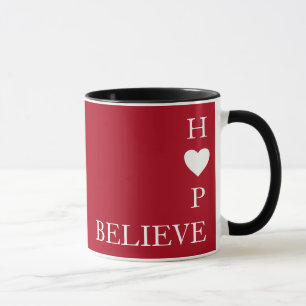 Caneca ACREDITE NA ESPERANÇA  1 Corintianos 13  O AMOR N