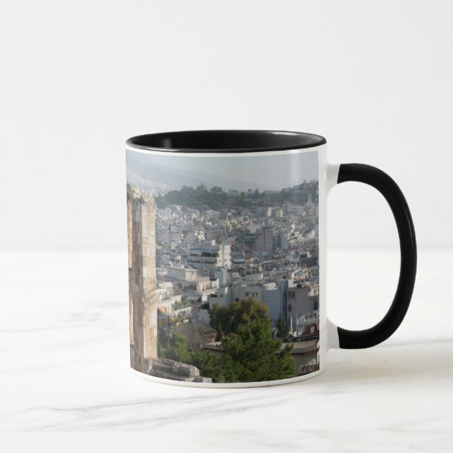 Caneca Acrópole Ruínas antigas com vista para Atenas (Direita)