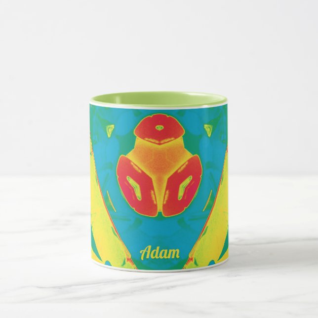 Caneca ADAM ~ Zany 3D ~ Amarelo Vermelho Azul (Centro)