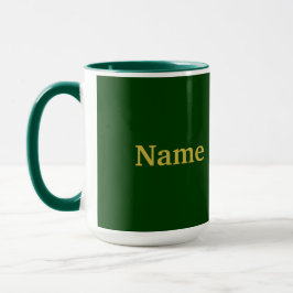 Caneca Adicionar Dourado nome Green Combo Mug