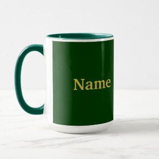 Caneca Adicionar Dourado nome Green Combo Mug