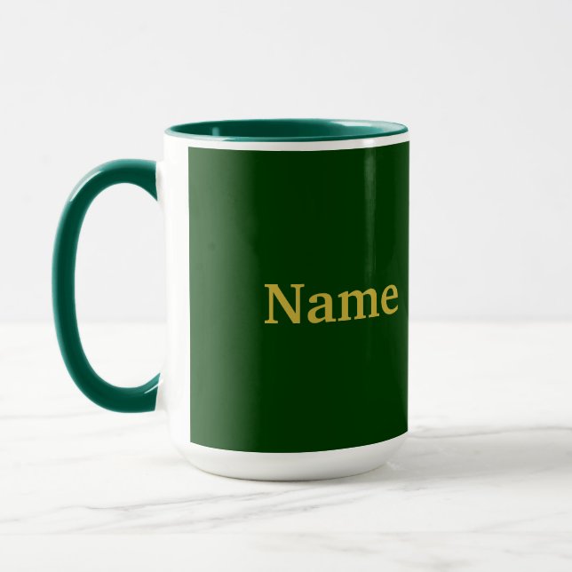 Caneca Adicionar Dourado nome Green Combo Mug (Esquerda)
