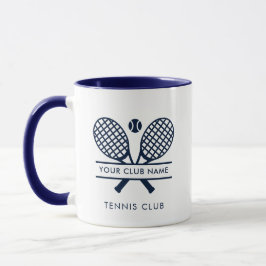 Caneca Adicionar nome do clube Marinho logotipo azul Equi