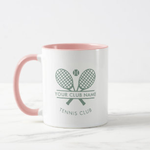 Caneca Adicionar Nome do Country Club Motivo de Raquetes