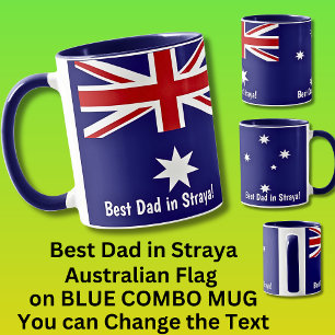 Caneca Adicionar nome melhor Pai Sinalizador australiano