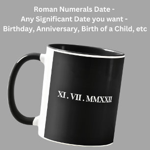Caneca Adicionar uma data de nascimento, aniversário, nom