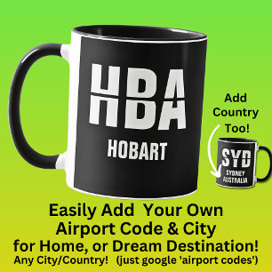 Caneca Adicione seu código e cidade - HOBART do HBA de Có