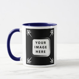 Caneca Adicione seu próprio modelo de foto de imagem Crie
