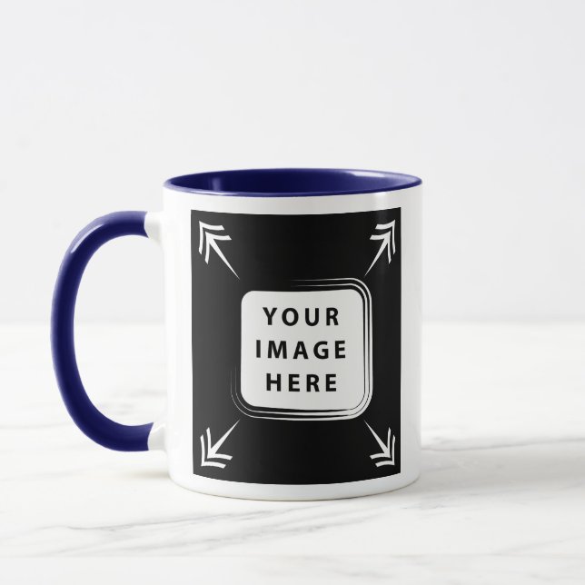 Caneca Adicione seu próprio modelo de foto de imagem Crie (Esquerda)