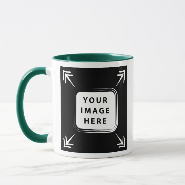 Caneca Adicione seu próprio modelo de foto de imagem Crie (Esquerda)
