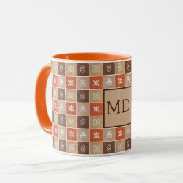 Caneca Adinkra geométrico africano étnico Simbols