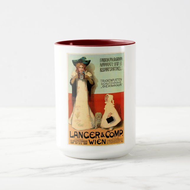 Caneca Adolf Karpellus, Fotógrafo, 1898 Vintage (Centro)