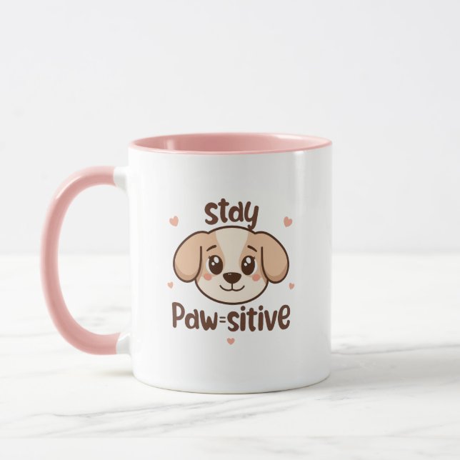 Caneca Adorable Dog Lover Optimist Quote (Esquerda)