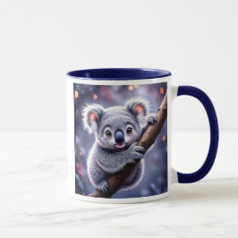 Caneca Adorable Koala perché sur sa branche.