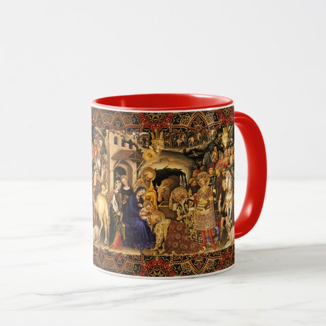 Caneca ADORAÇÃO DE MAGI Gentile Da Fabriano, Natal (Frente Esquerda)