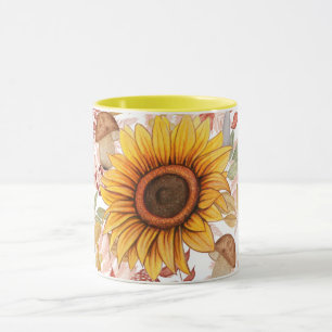 Caneca Adoradores de Girassóis, Louças para Decoração de