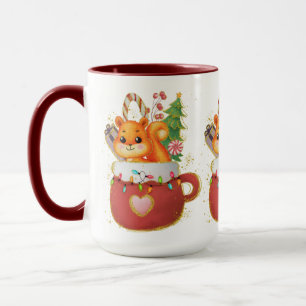Caneca Adoráveis Mug de Esquilo Maravilhoso de Natal