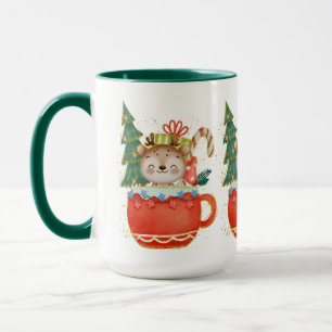 Caneca Adoráveis Reindeer Mug de Natal doce