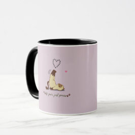 Caneca Adorável adesivo de gato esticando para amantes de