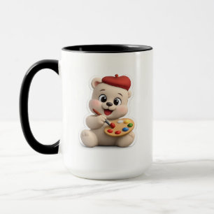 Caneca Adorável e Fofo Design de Urso de Pelúcia