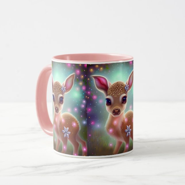 Caneca Adorável Fawn Natal (Frente Esquerda)