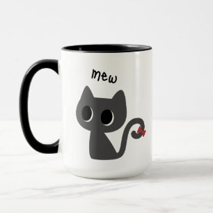 Caneca Adorável Gato Preto