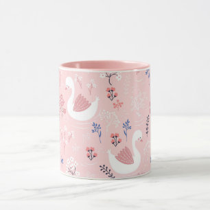 Caneca Adorável Lago de Cisnes Botânico Infantil
