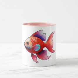 Caneca Adorável, Peixe Rosa Pequeno
