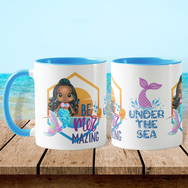 Caneca Adorável Sob O Mar Seja Uma Sereia Mais Impression (Criador carregado)