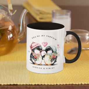 Caneca Adorável Você É Meu Pinguim Casais Personalizados