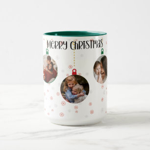 Caneca Adorno Vermelho Natal Moderno Festa Foto