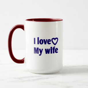 Caneca Adoro a minha mulher - Presente Romântico para a e