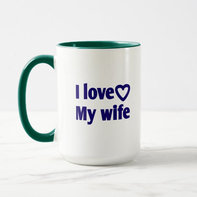 Caneca Adoro a minha mulher - Presente Romântico para a e (Esquerda)