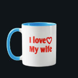 Caneca Adoro a minha mulher - Presente Romântico para a e<br><div class="desc">Expresse seu amor com esta Mug "I Love My Wife", uma forma doce e atenciosa de iluminar o dia dela. Perfeito como presente romântico para esposa, marido, casais, aniversários, casamentos, aniversários ou Dia do Namorados. Essa caneca de cerâmica durável é lavadora de louça e segura para micro-ondas, que a fazer...</div>