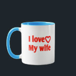 Caneca Adoro a minha mulher - Presente Romântico para a e<br><div class="desc">Expresse seu amor com esta Mug "I Love My Wife", uma forma doce e atenciosa de iluminar o dia dela. Perfeito como presente romântico para esposa, marido, casais, aniversários, casamentos, aniversários ou Dia do Namorados. Essa caneca de cerâmica durável é lavadora de louça e segura para micro-ondas, que a fazer...</div>